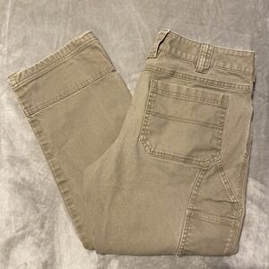Noble Outfitters Pants Men Sz 34x32‎ Khaki Hammer Drill Canvas Heavy Duty Work